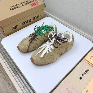 Miu Miu x New Balance NB530 women's light brown retro sneakers